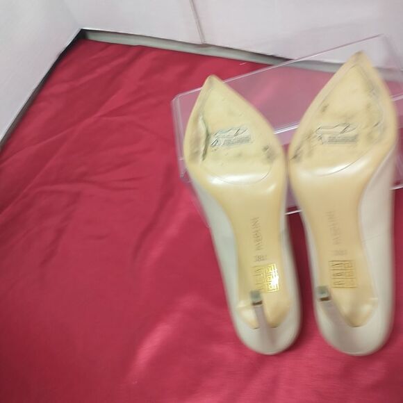 Pazolini Beige Patent Leather Heel Pump Shoes Size 38.5/US 8.5. - Picture 11 of 14